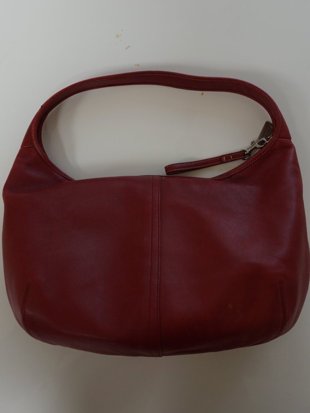 COACH Vintage Ergo Hobo Shoulder Bag Red Cowhide Leather Women's USED JAPAN
